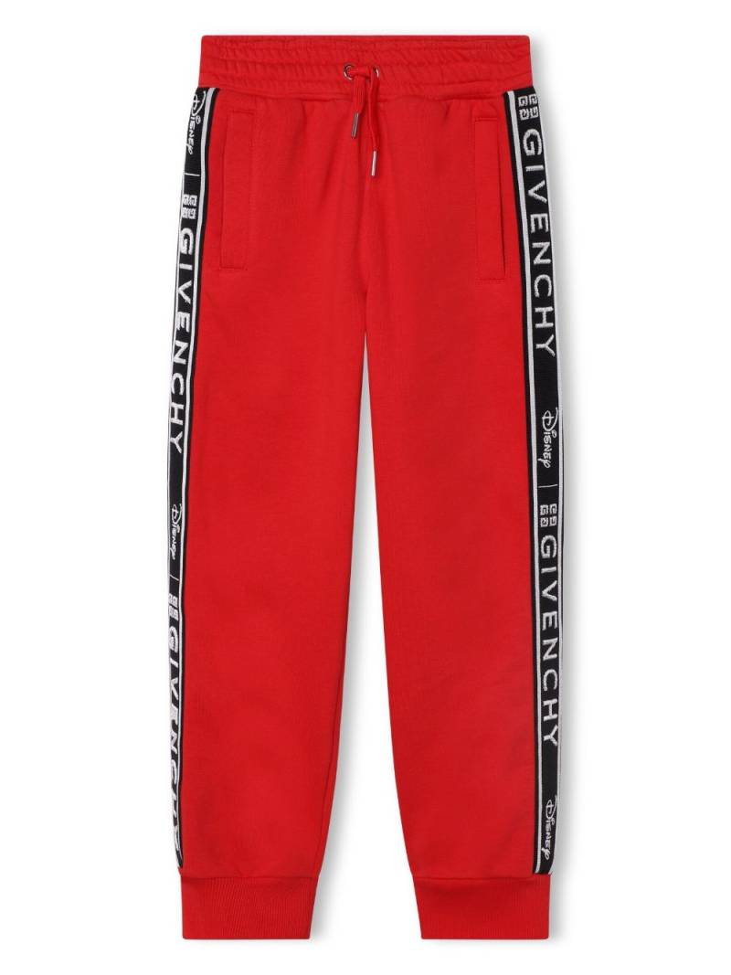 Givenchy Kids x Disney logo-tape track pants - Red von Givenchy Kids