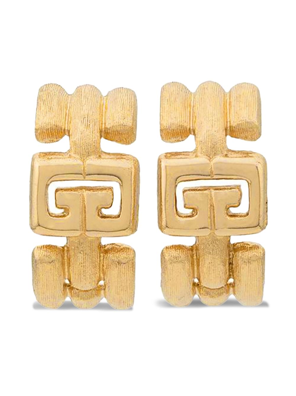 Givenchy Pre-Owned 1980s Double G clip-on earrings - Gold von Givenchy Pre-Owned