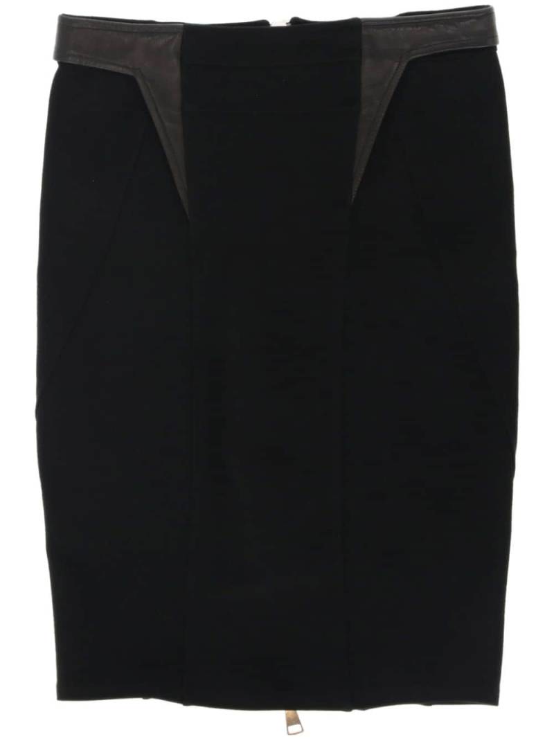 Givenchy Pre-Owned 2010s panelled mini skirt - Black von Givenchy Pre-Owned