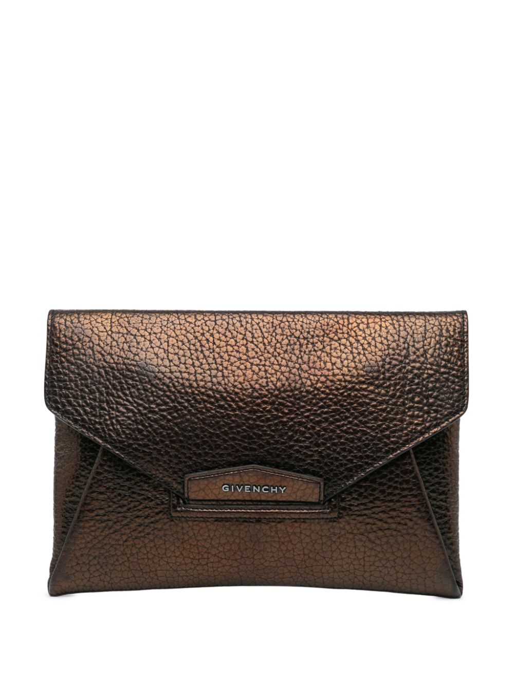 Givenchy Pre-Owned 2013 Medium Goatskin Antigona Envelope clutch bag - Brown von Givenchy Pre-Owned