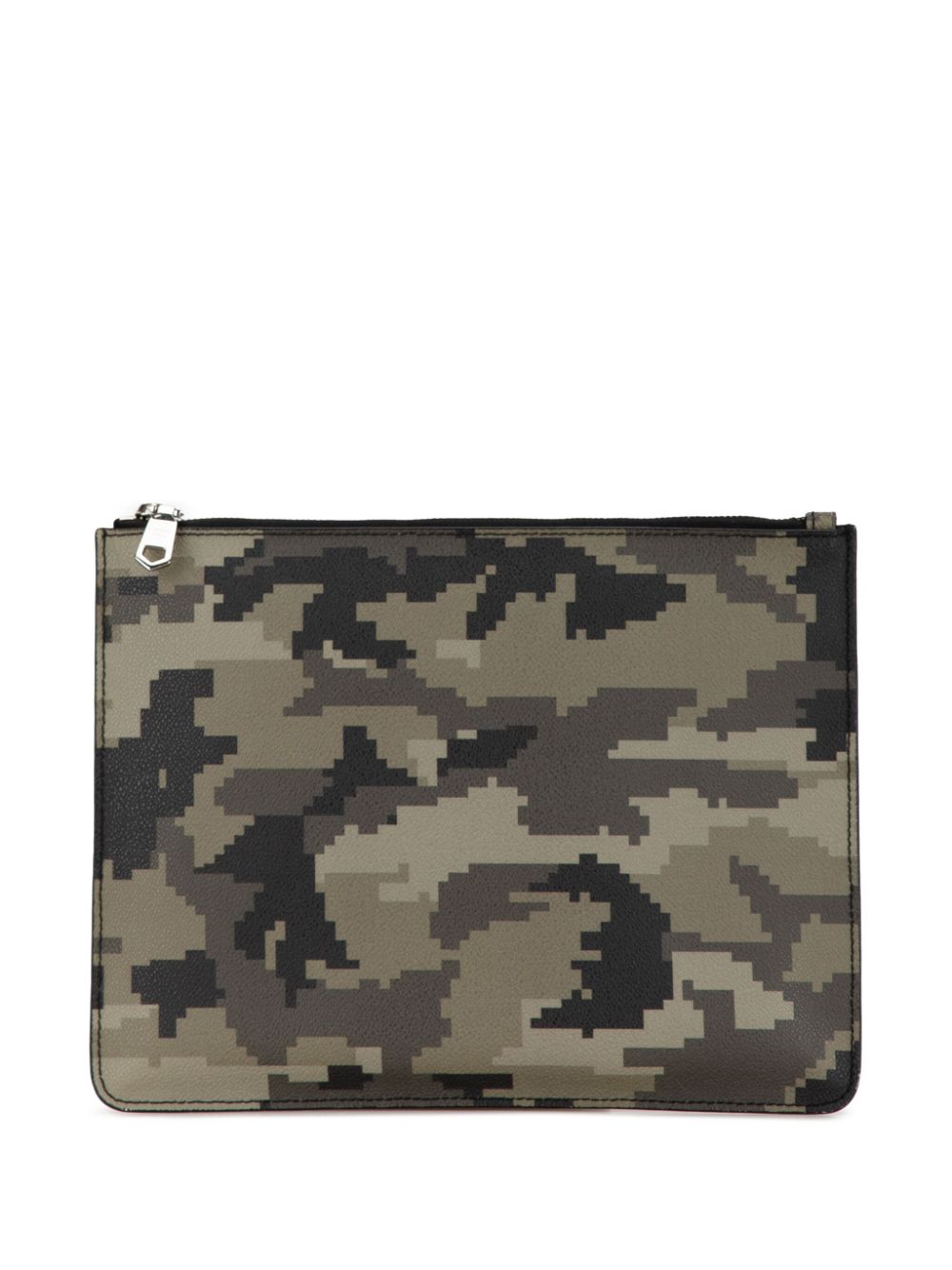 Givenchy Pre-Owned 2015 Calfskin Camouflage Zip clutch bag - Green von Givenchy Pre-Owned