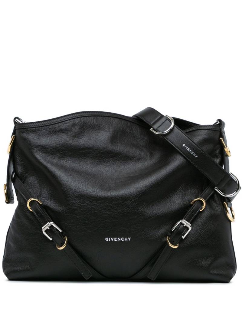 Givenchy Pre-Owned 2023 Medium Leather Voyou crossbody bag - Black von Givenchy Pre-Owned