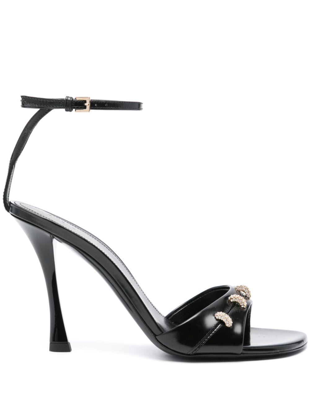 Givenchy 100mm crystal-embellished sandals - Black von Givenchy