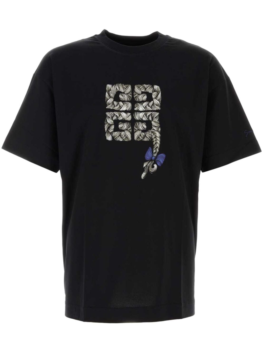 Givenchy 4G Braid-print cotton T-shirt - Black von Givenchy