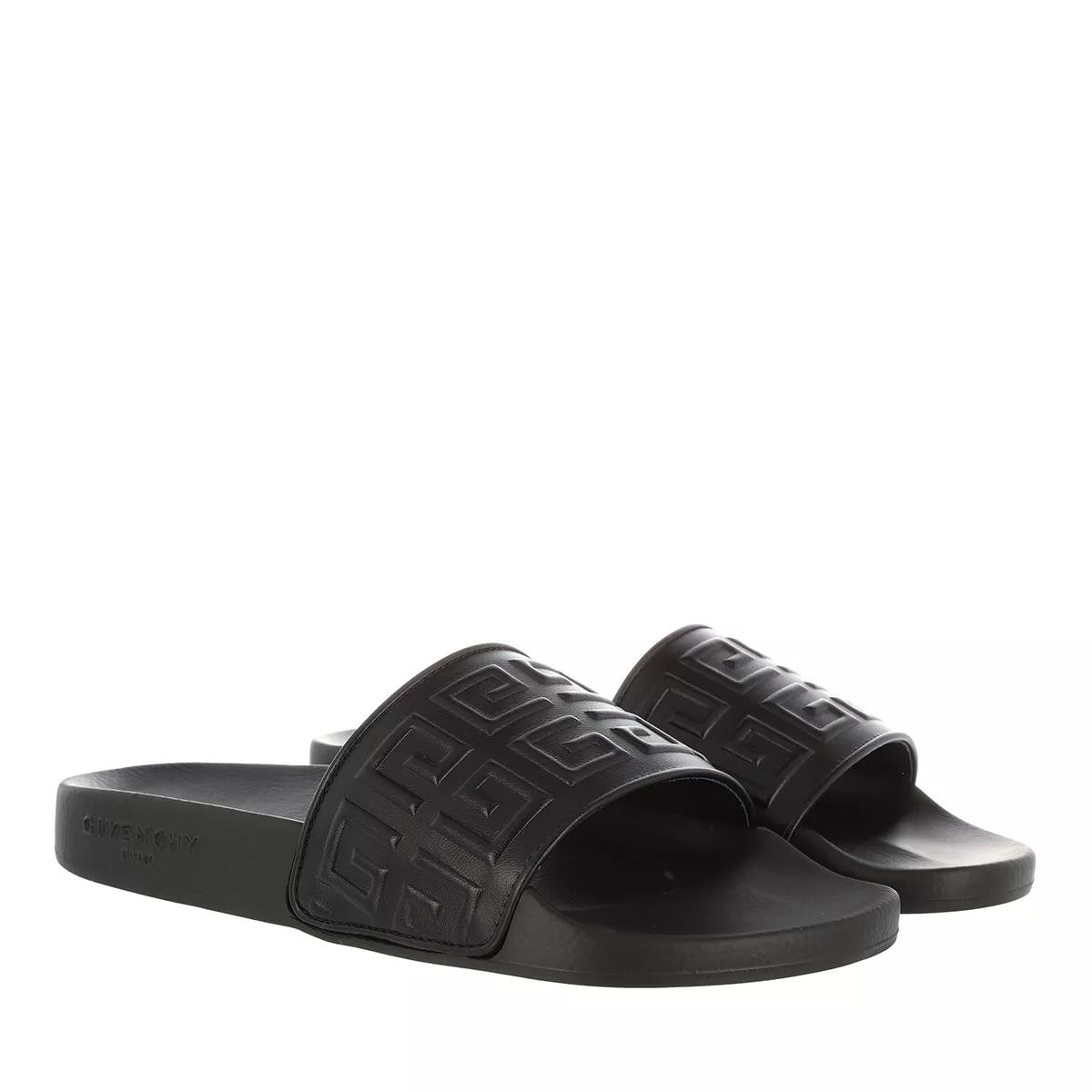 Givenchy Sandalen - 4G Flat Sandals Leather - Gr. 39 (EU) - in Schwarz - für Damen von Givenchy