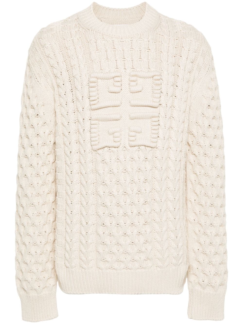 Givenchy 4G cable-knit jumper - Neutrals von Givenchy