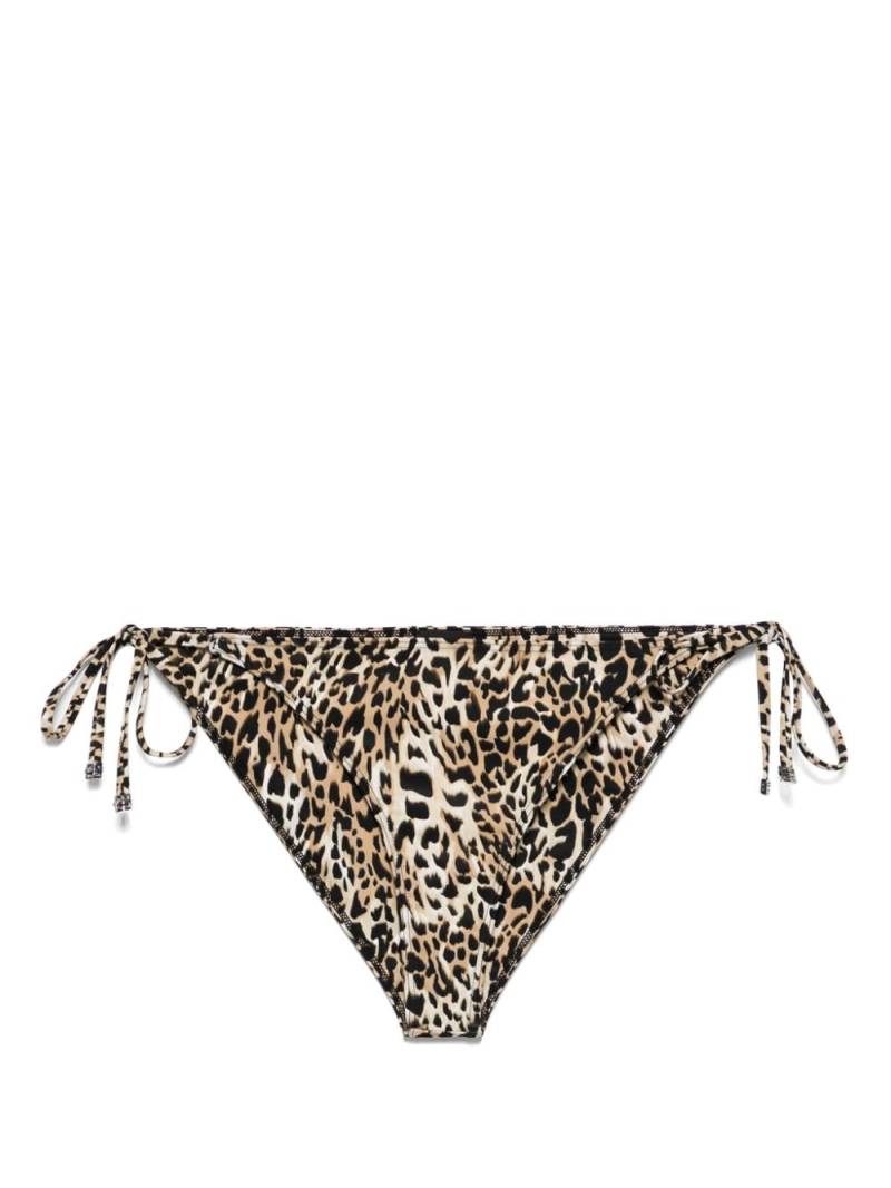 Givenchy 4G-detail leopard-print bikini bottoms - Brown von Givenchy