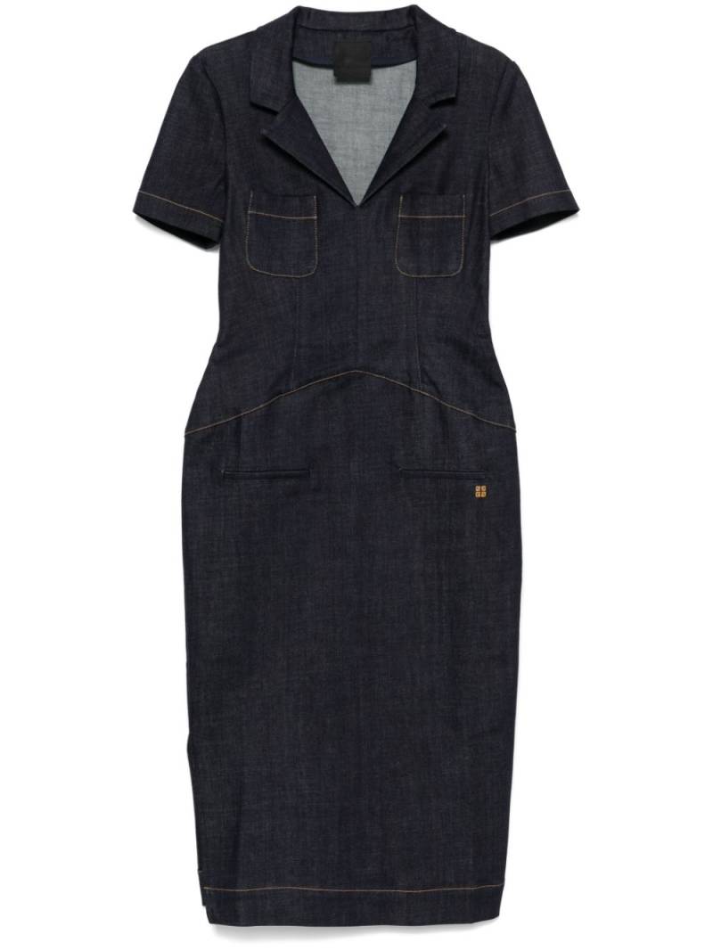 Givenchy 4G-emblem denim midi dress - Blue von Givenchy