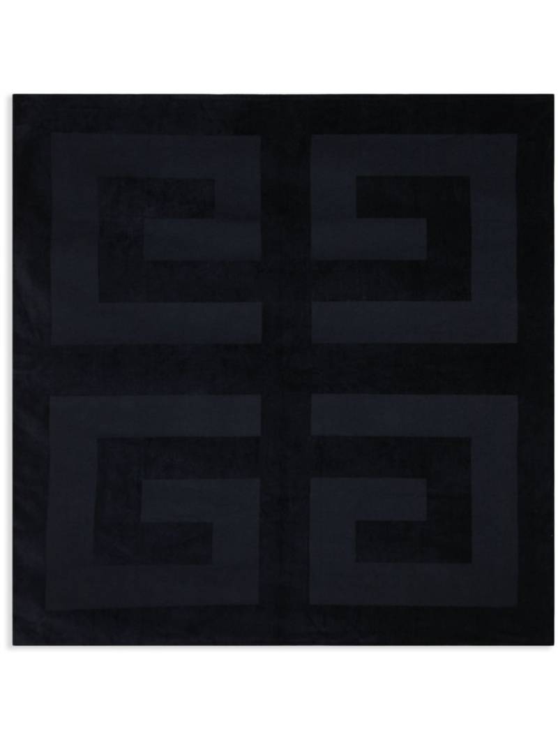 Givenchy 4G embossed towel - Black von Givenchy