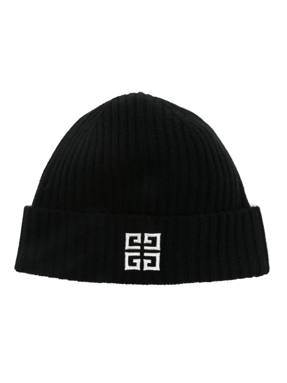 Givenchy 4G-embroidered ribbed beanie - Black von Givenchy