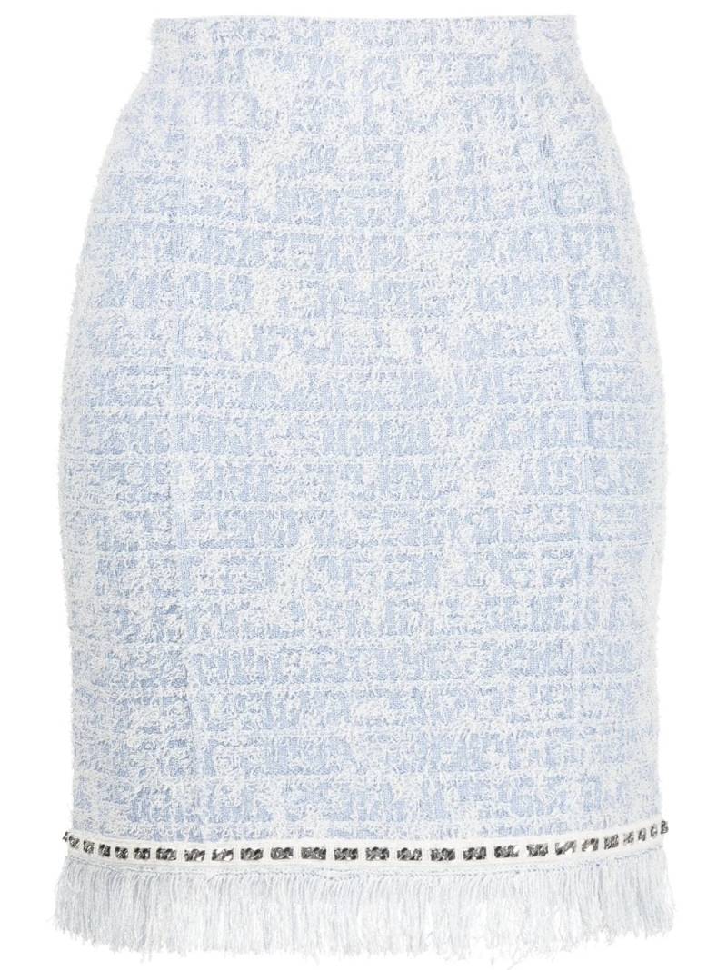 Givenchy 4G jacquard tweed skirt - Blue von Givenchy