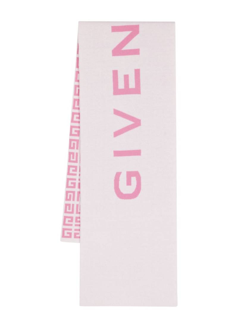 Givenchy 4G logo-intarsia scarf - Pink von Givenchy