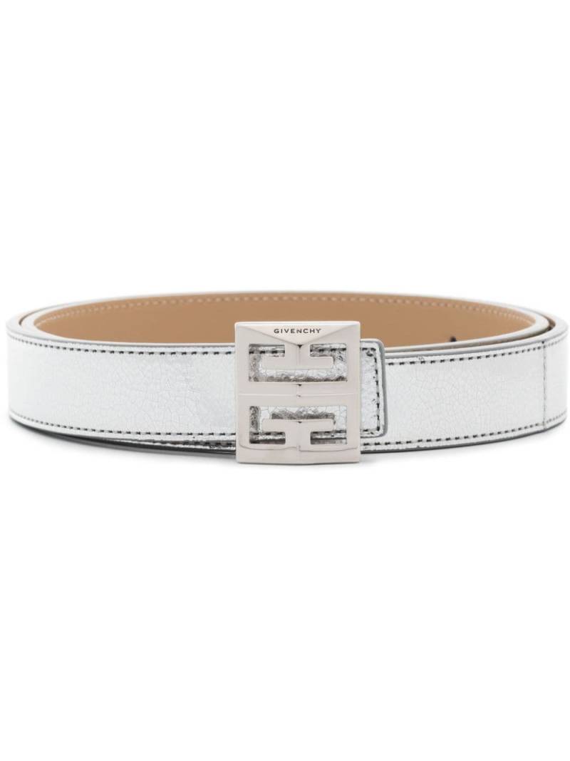 Givenchy 4G logo-plaque buckle belt - Silver von Givenchy