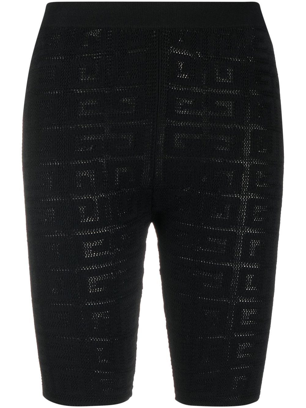 Givenchy 4G-motif knitted biker shorts - Black von Givenchy
