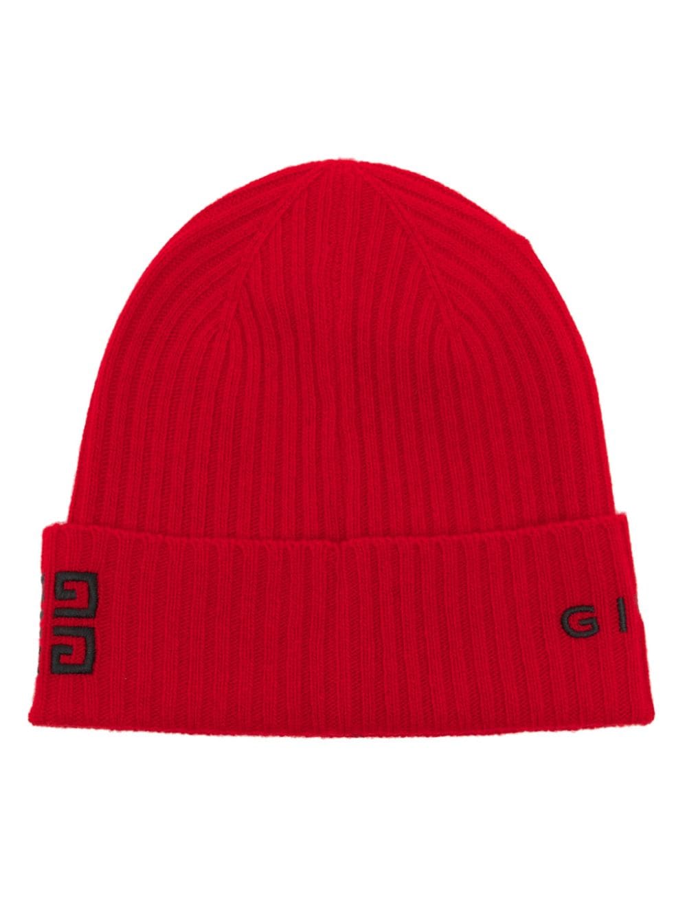 Givenchy 4G-motif logo-embroidered wool-blend beanie von Givenchy