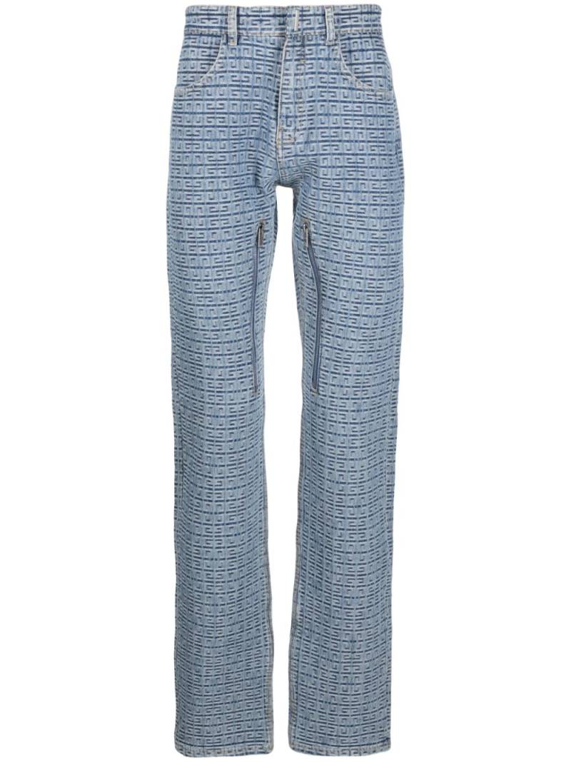 Givenchy 4G-motif straight-leg jeans - Blue von Givenchy