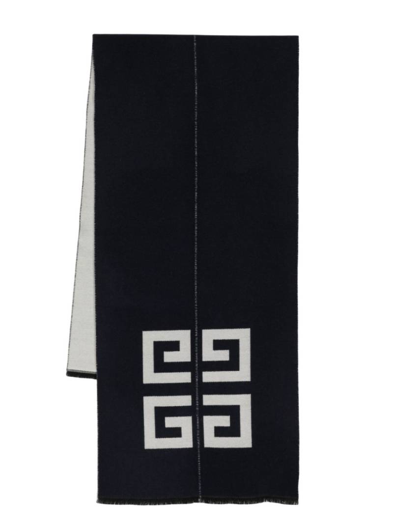 Givenchy 4G-motif wool scarf - Blue von Givenchy