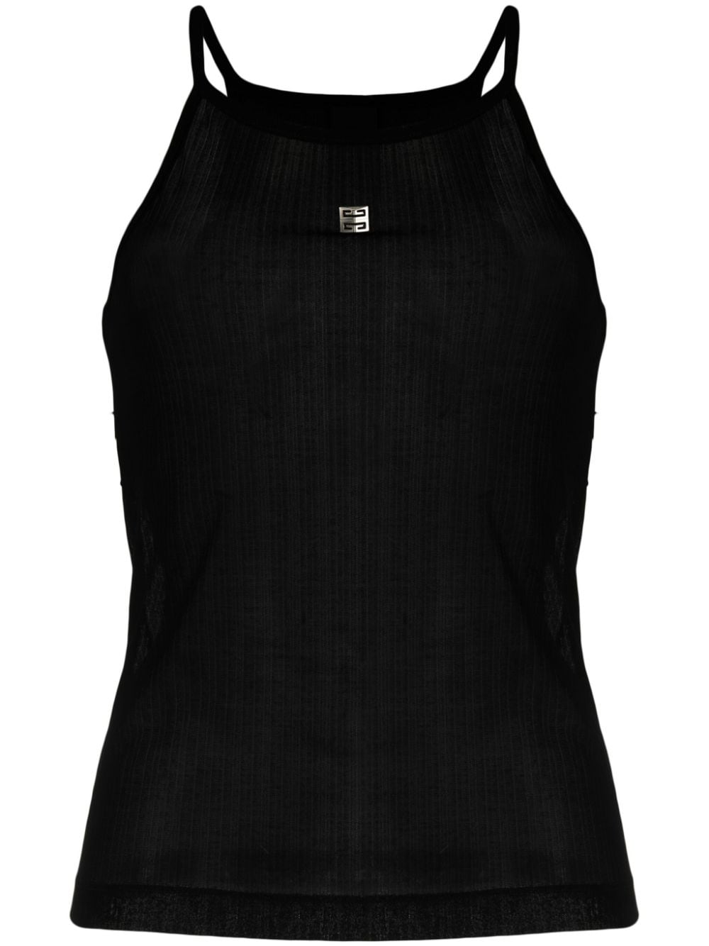 Givenchy 4G-plaque ribbed sleeveless top - Black von Givenchy
