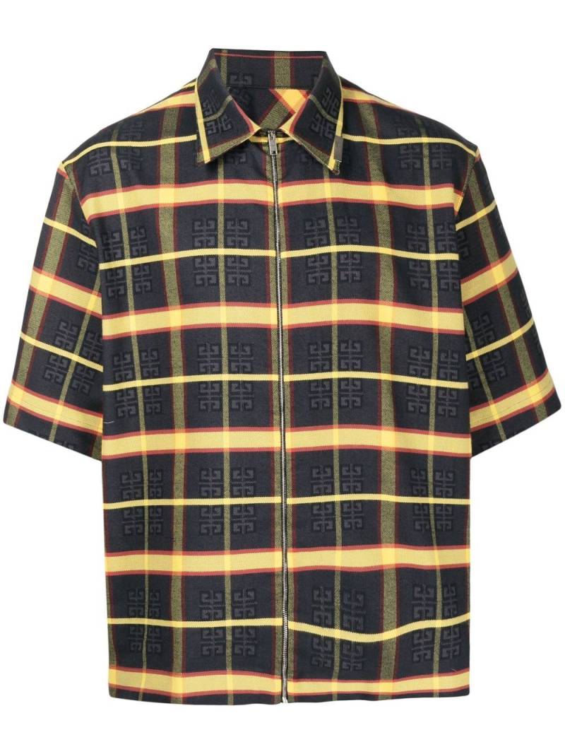 Givenchy 4G-print check short-sleeved shirt - Multicolour von Givenchy