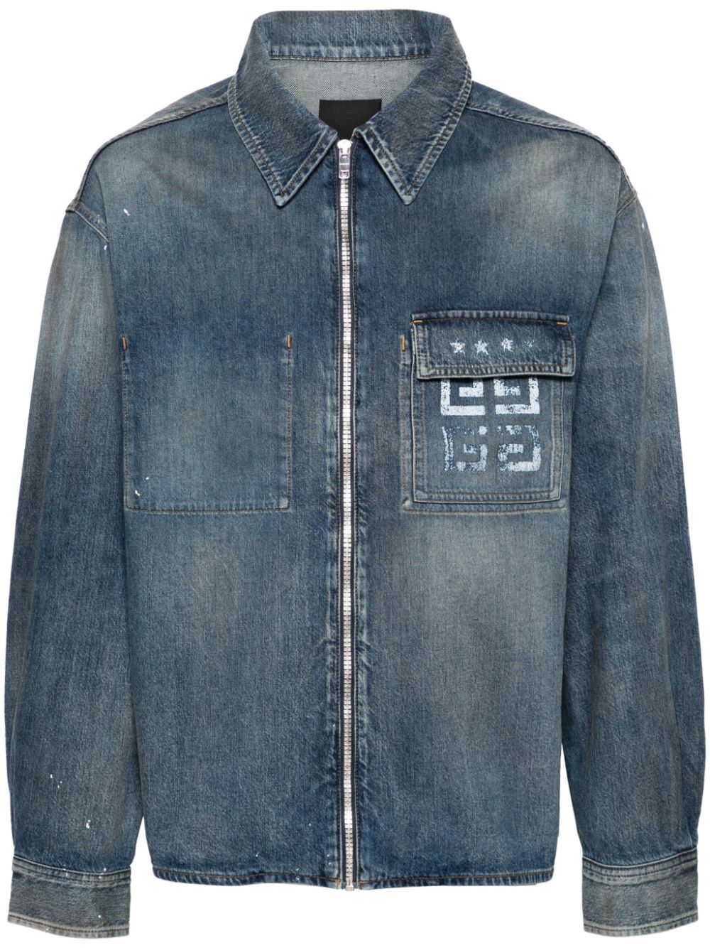 Givenchy 4G-print denim shirt - Blue von Givenchy