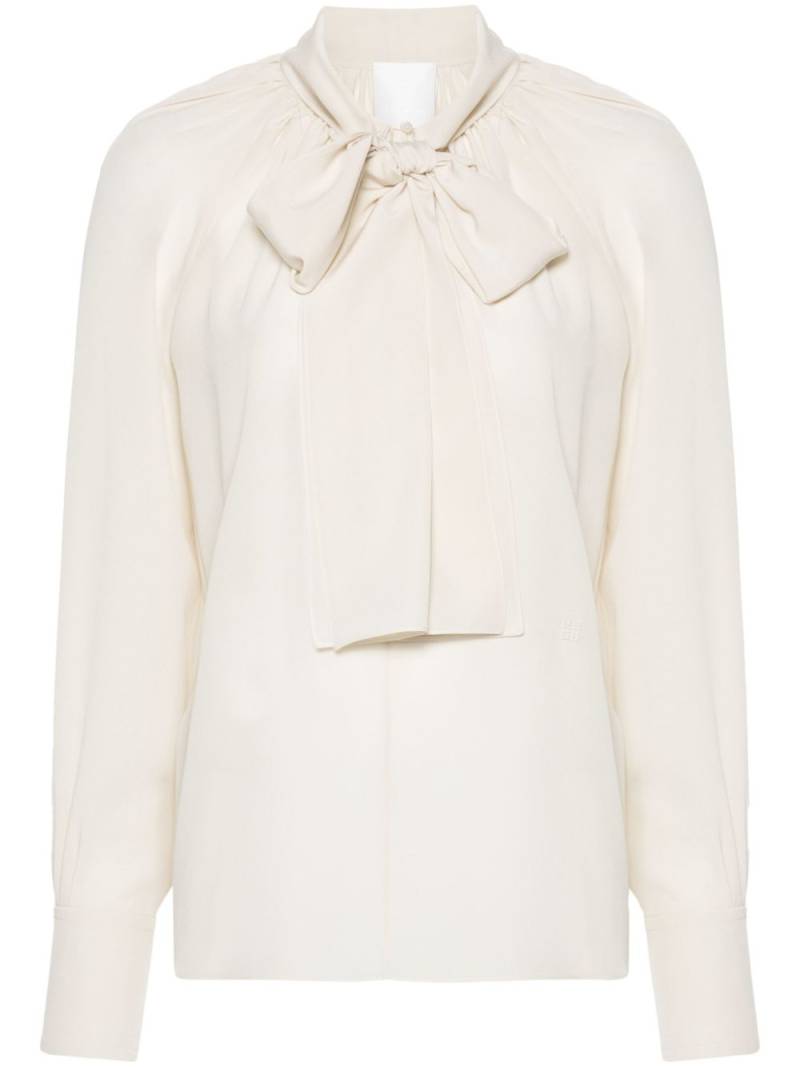 Givenchy 4G silk crepe blouse - Neutrals von Givenchy