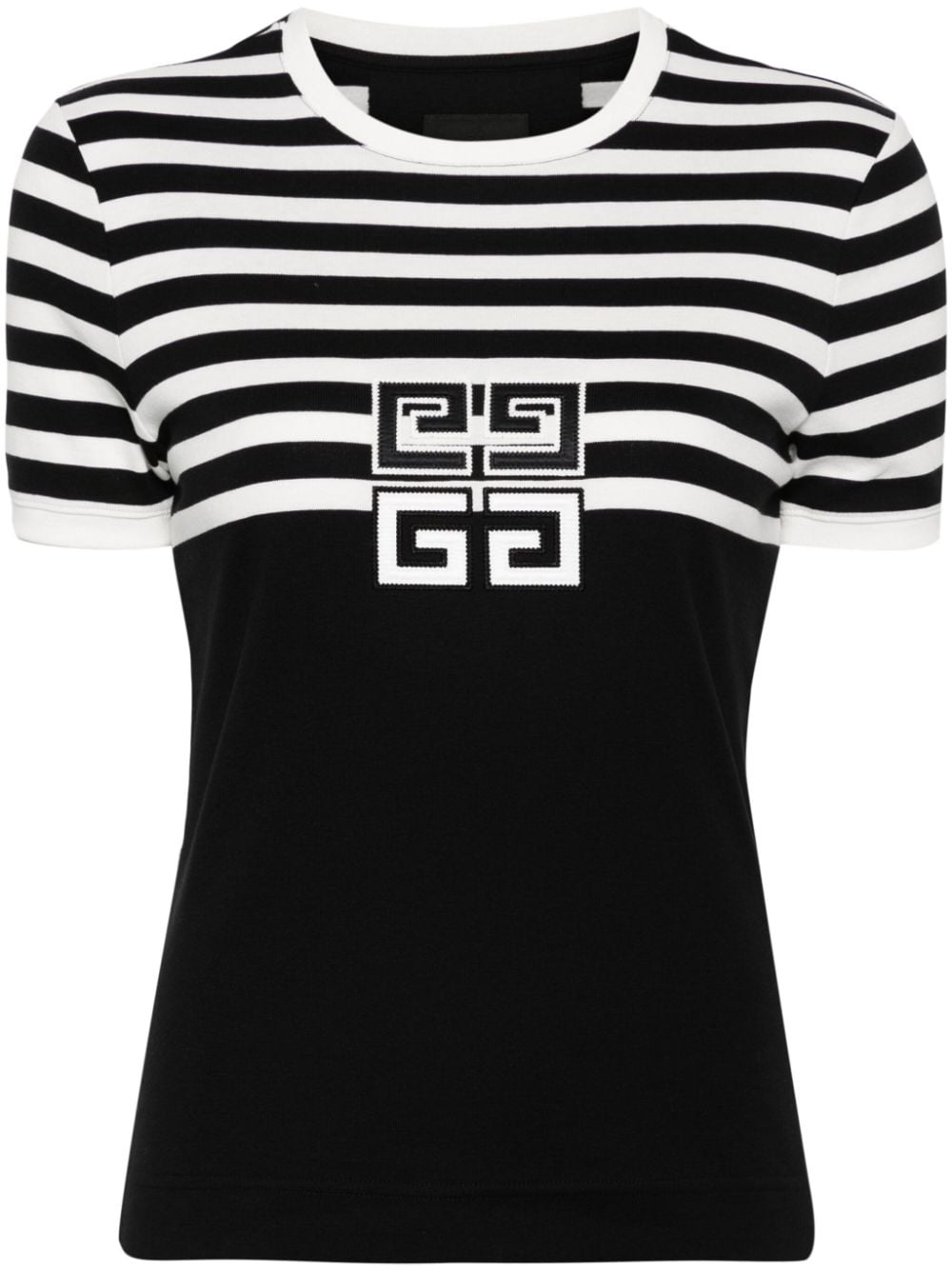 Givenchy 4G striped cotton T-shirt - White von Givenchy