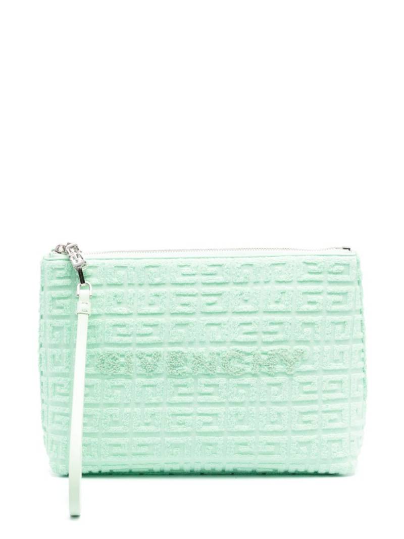 Givenchy 4G towelling-finish clutch - Green von Givenchy