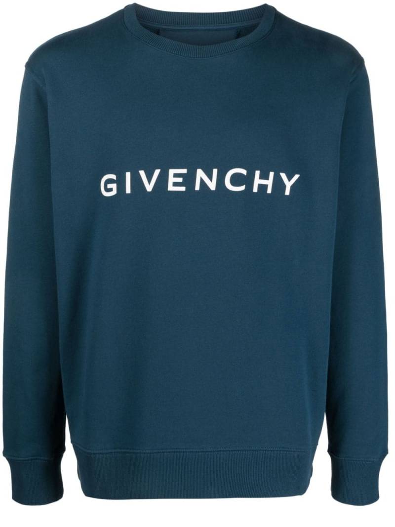 Givenchy Archetype logo-print cotton sweatshirt - Blue von Givenchy