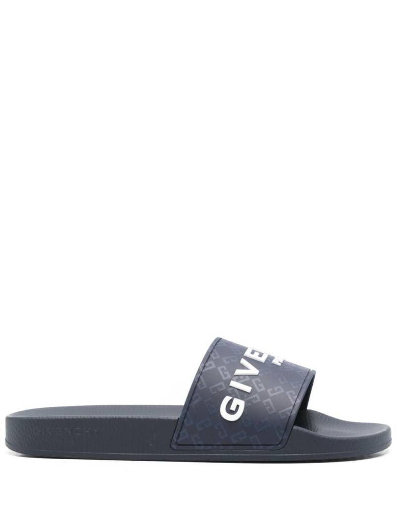 Givenchy monogram 72 slide sandals - Blue von Givenchy