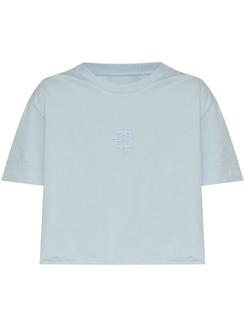 Givenchy Cropped 4G Liquid t-shirt - Blue von Givenchy