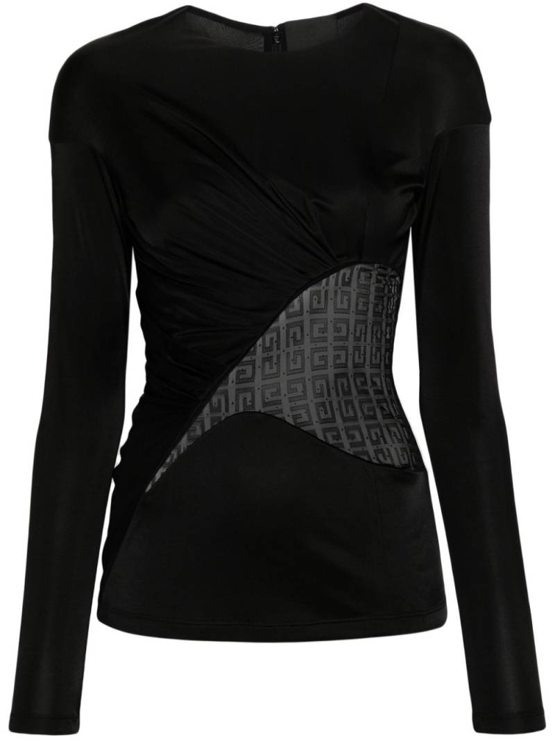 Givenchy $G-lace panelled top - Black von Givenchy