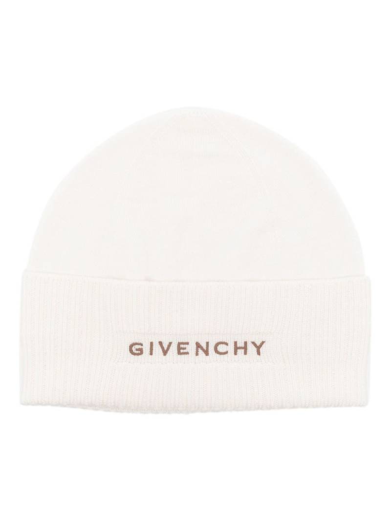 Givenchy Givenchy 4G wool beanie hat - White von Givenchy