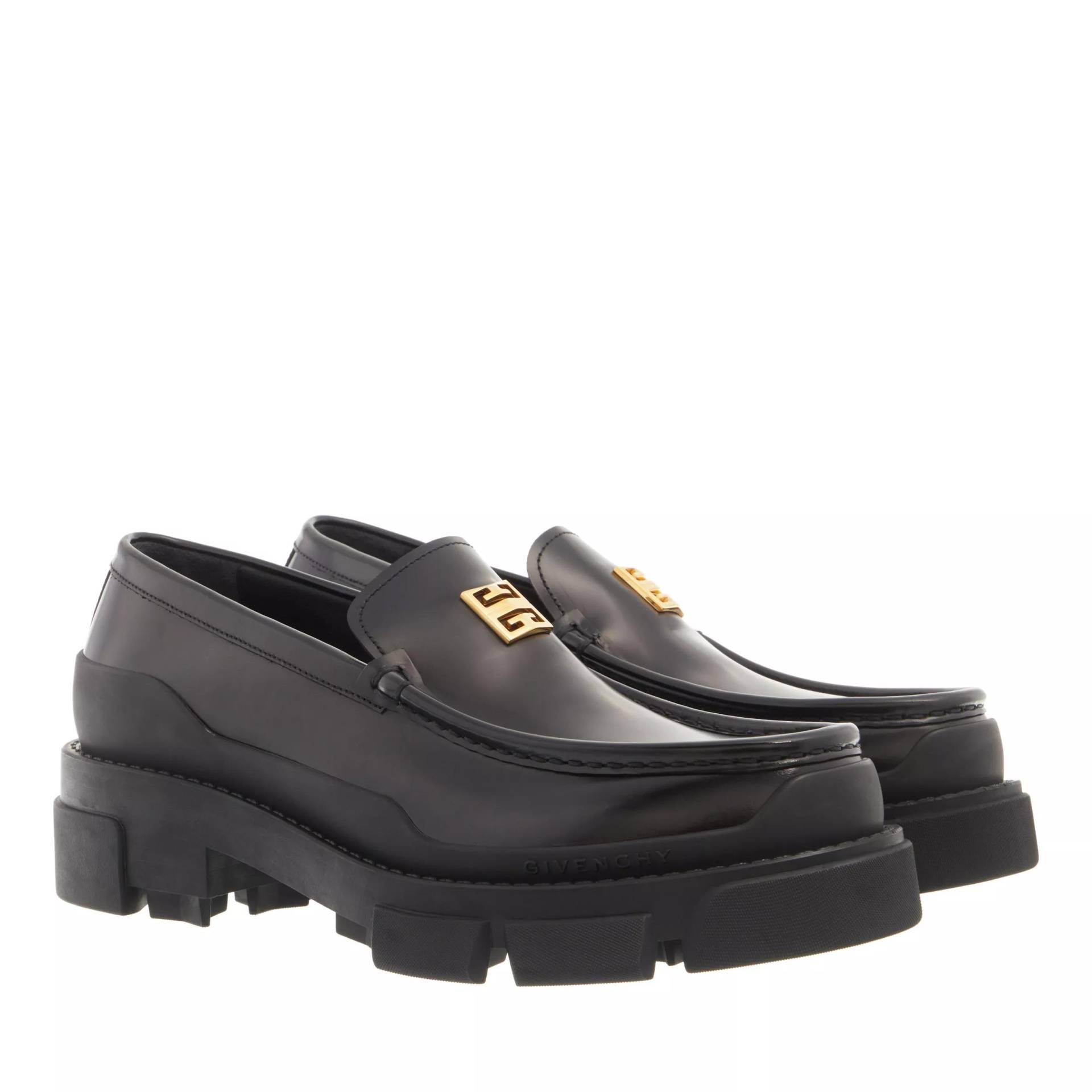 Givenchy Loafer - Black Leather Flat Shoes - Gr. 38 (EU) - in Schwarz - für Damen von Givenchy