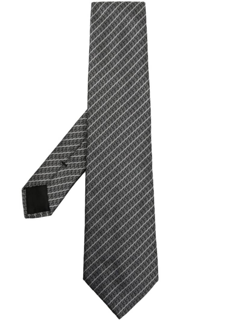Givenchy abstract-print silk tie - Grey von Givenchy