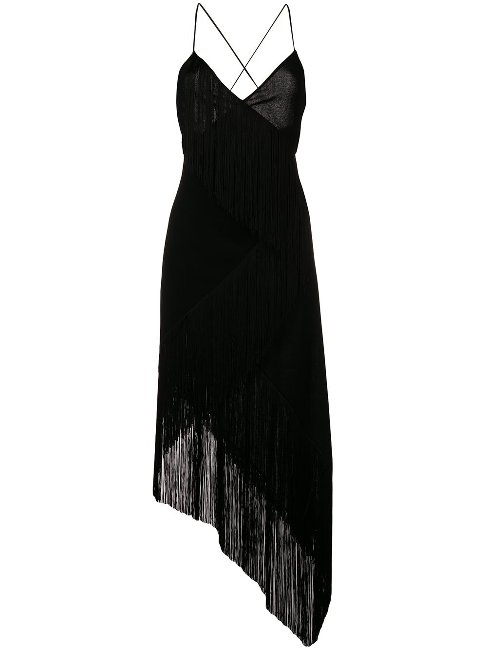 Givenchy cascading fringe slip dress - Black von Givenchy
