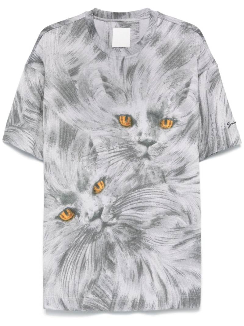 Givenchy cat-print T-shirt - Grey von Givenchy