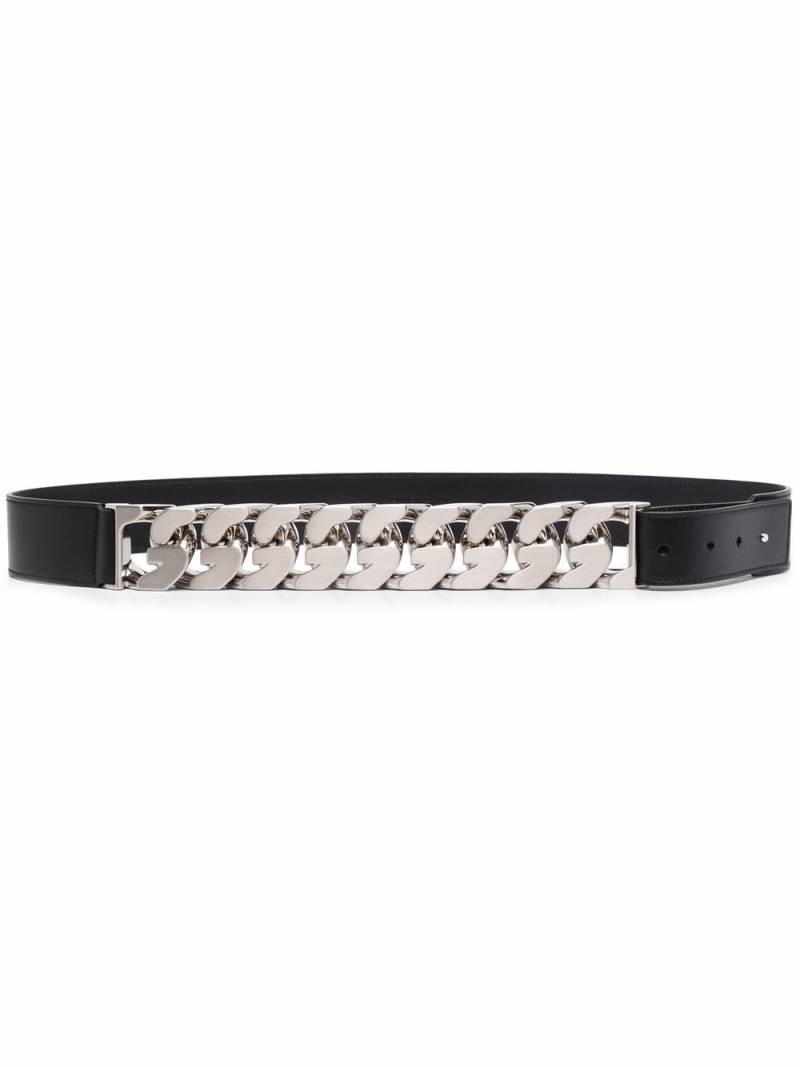 Givenchy chain-link leather belt - Black von Givenchy