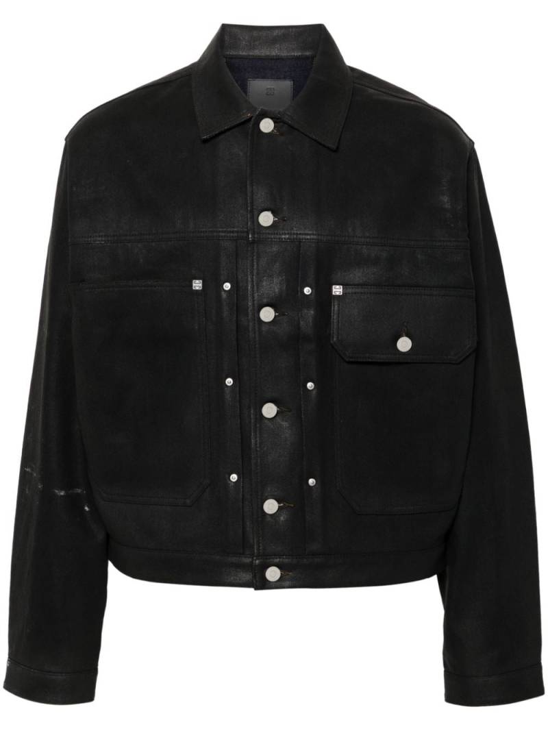 Givenchy coated denim jacket - Black von Givenchy