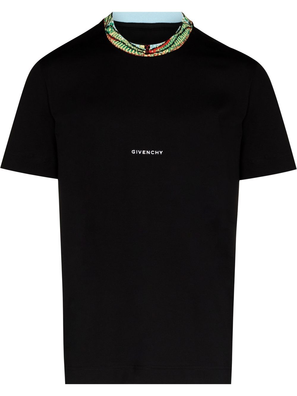 Givenchy contrasting-collar short-sleeved T-shirt - Black von Givenchy