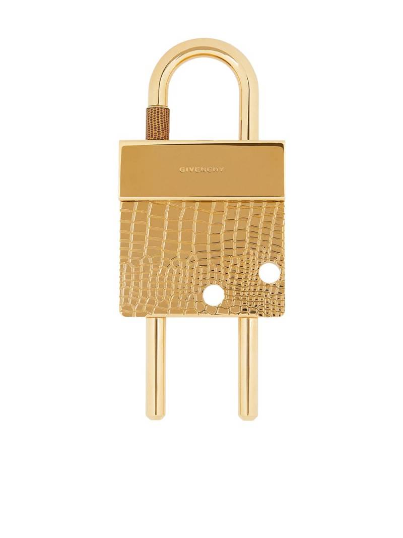 Givenchy crocodile-effect padlock - Gold von Givenchy