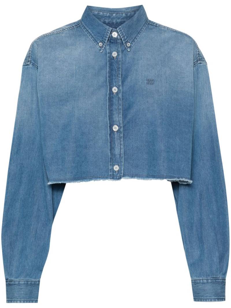 Givenchy cropped denim shirt - Blue von Givenchy