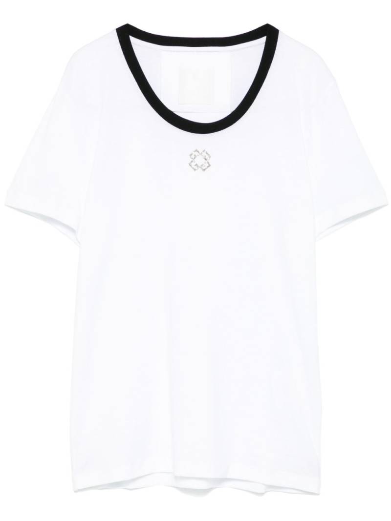 Givenchy crystal-embellished 4g T-shirt - White von Givenchy