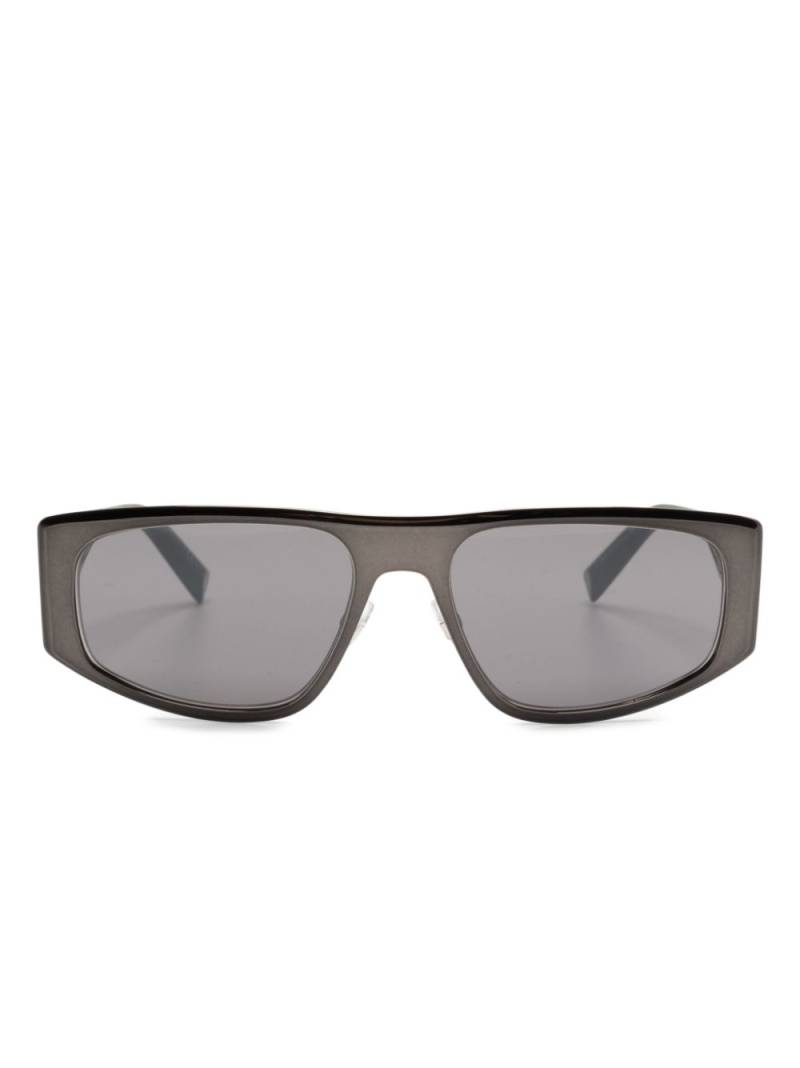 Givenchy cutout-logo rectangle-frame sunglasses - Black von Givenchy