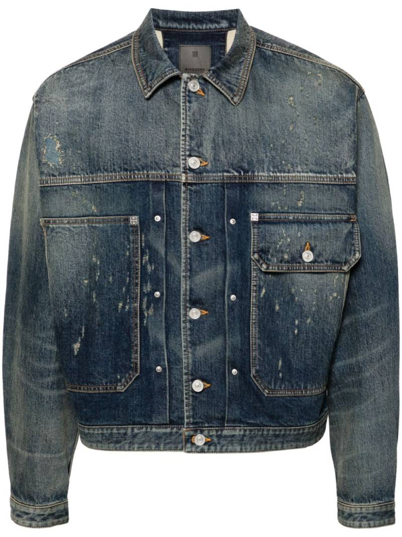 Givenchy distressed denim jacket - Blue von Givenchy