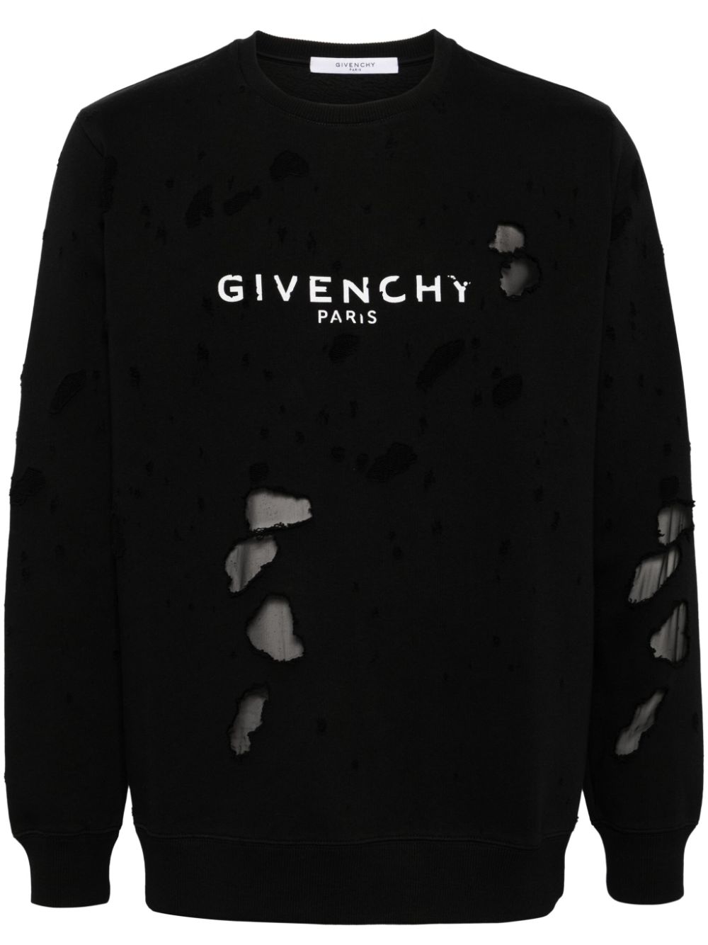 Givenchy distressed logo-print sweatshirt - Black von Givenchy