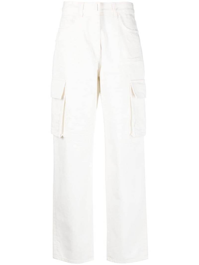 Givenchy distressed straight-leg cargo jeans - White von Givenchy