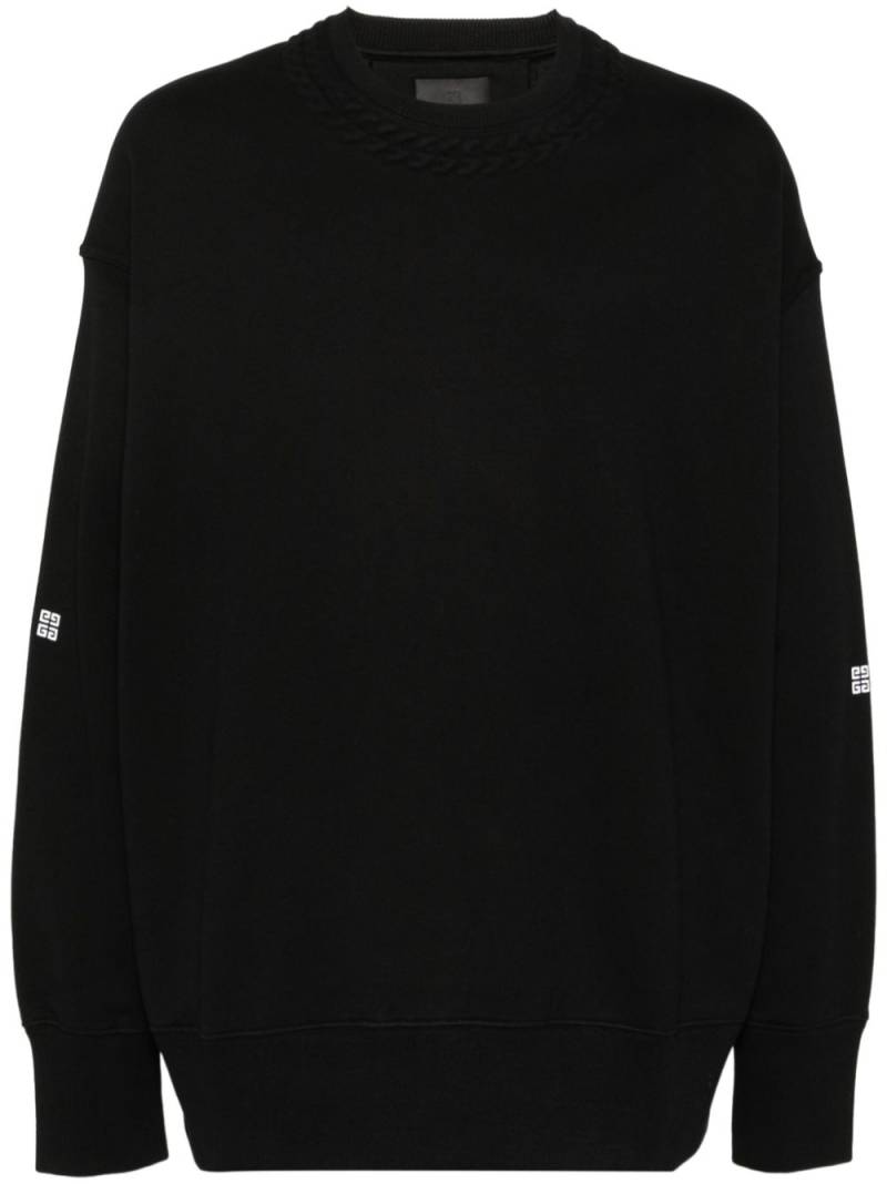 Givenchy embossed-detail sweatshirt - Black von Givenchy