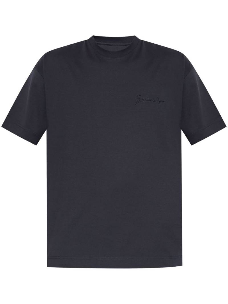 Givenchy embossed-logo T-shirt - Blue von Givenchy