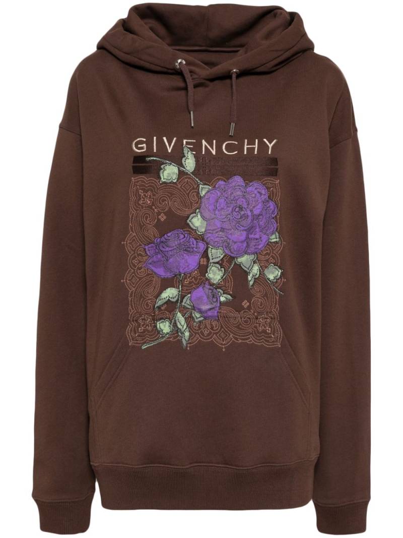 Givenchy embroidered hoodie - Brown von Givenchy