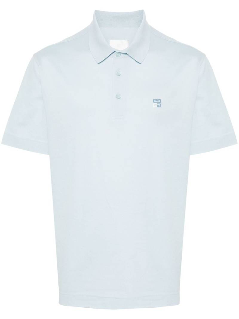 Givenchy embroidered-logo cotton polo shirt - Blue von Givenchy